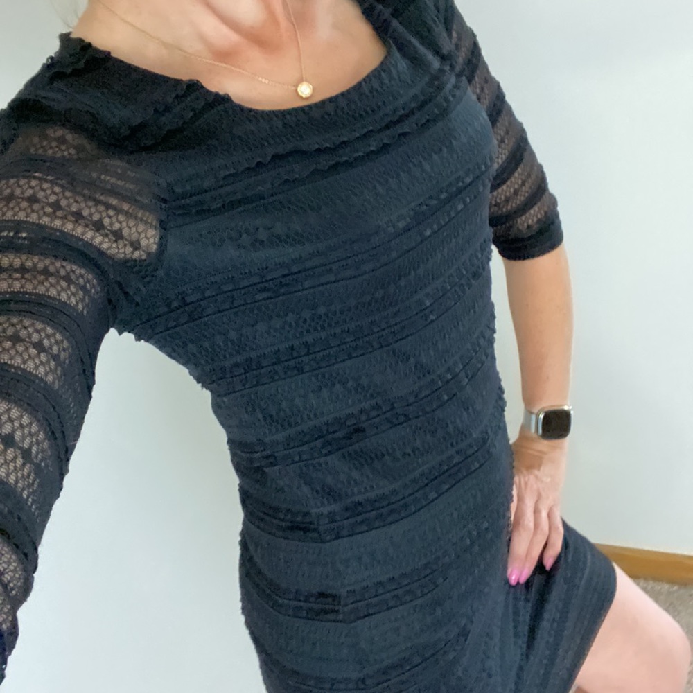 Black Lace Sheath Dress